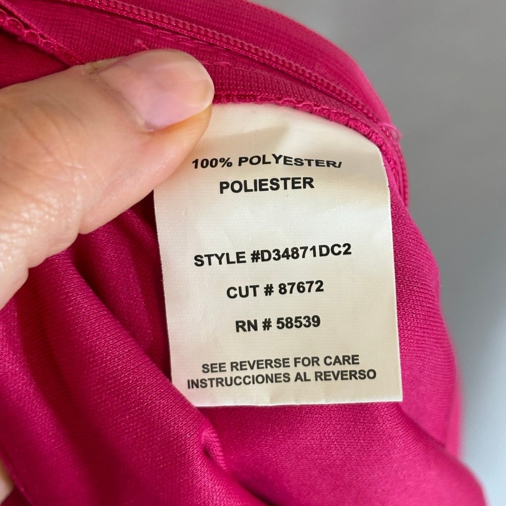 Vintage y2k Pink Satin One Shoulder Ruched Mini Dress Rhinestone Party MEDIUM - Picture 10 of 10